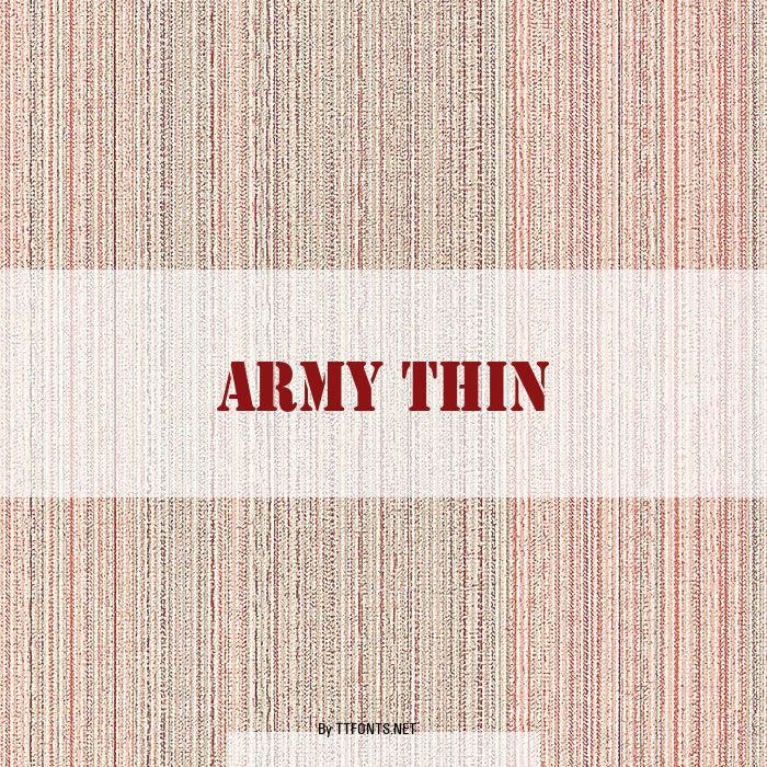 Army Thin example